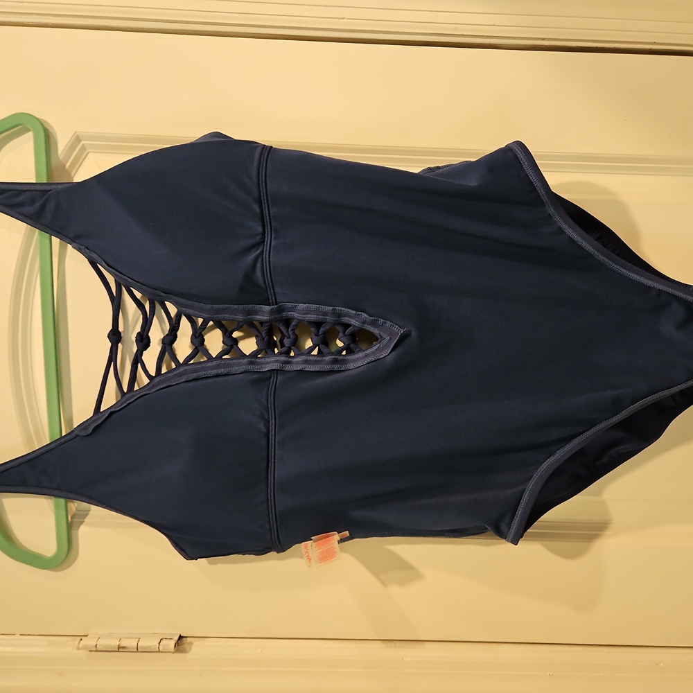 Lilly PulitzerIsle Lattice One-Piece Swimsuit size 16 NWOT blue - Picture 5 of 6